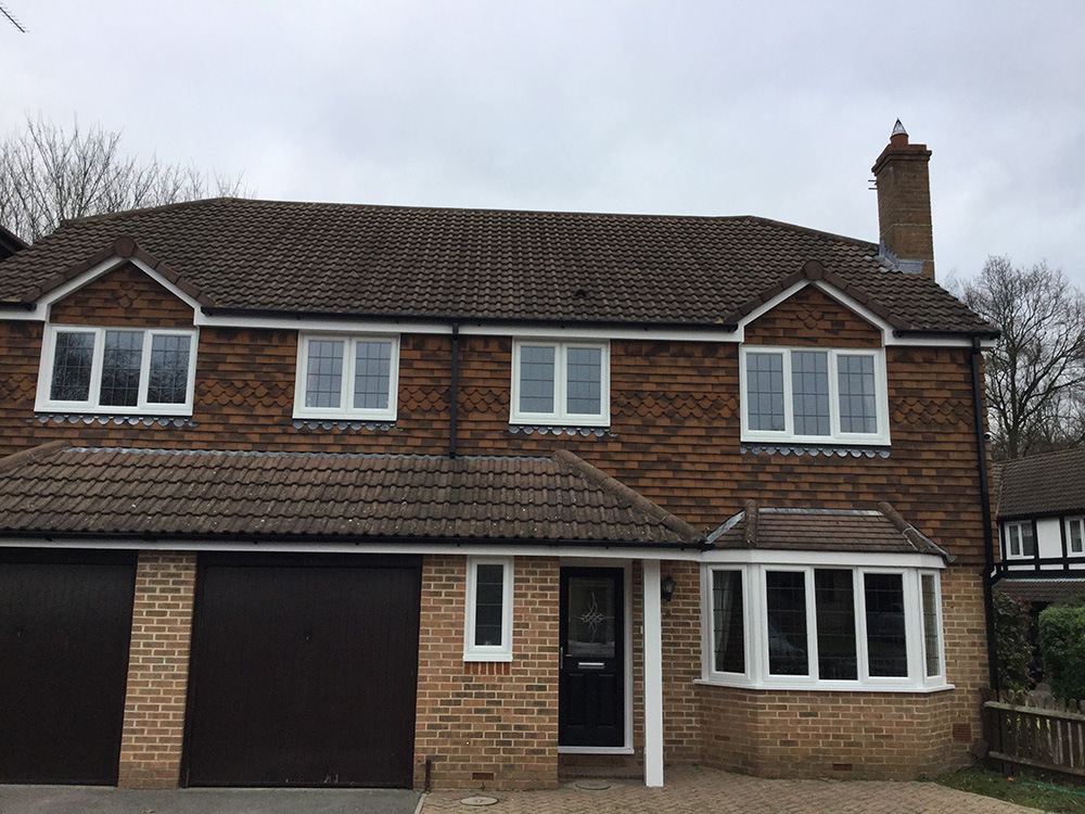 Triple glazed windows with square leads